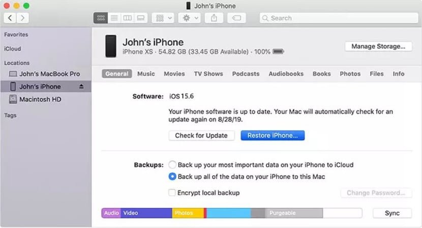 ص iOS 15 ʹ iTunes  Finder ָ iPhone